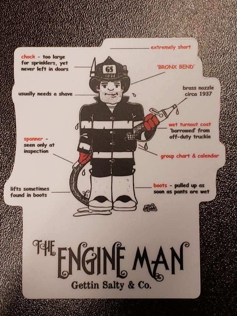 Gettin Salty Engine Decal - Engine Firefighter Helmet Stickers ...