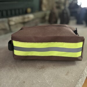 Bunker Gear Style Toiletry Bag Perfect Firefighter Gift Men's Toiletry Bag Shaving bag image 7