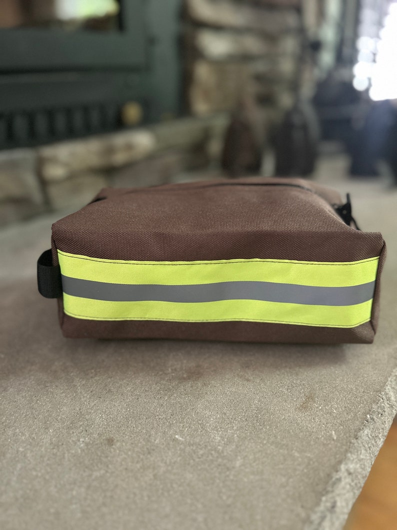 Bunker Gear Style Toiletry Bag Perfect Firefighter Gift Men's Toiletry Bag Shaving bag image 7