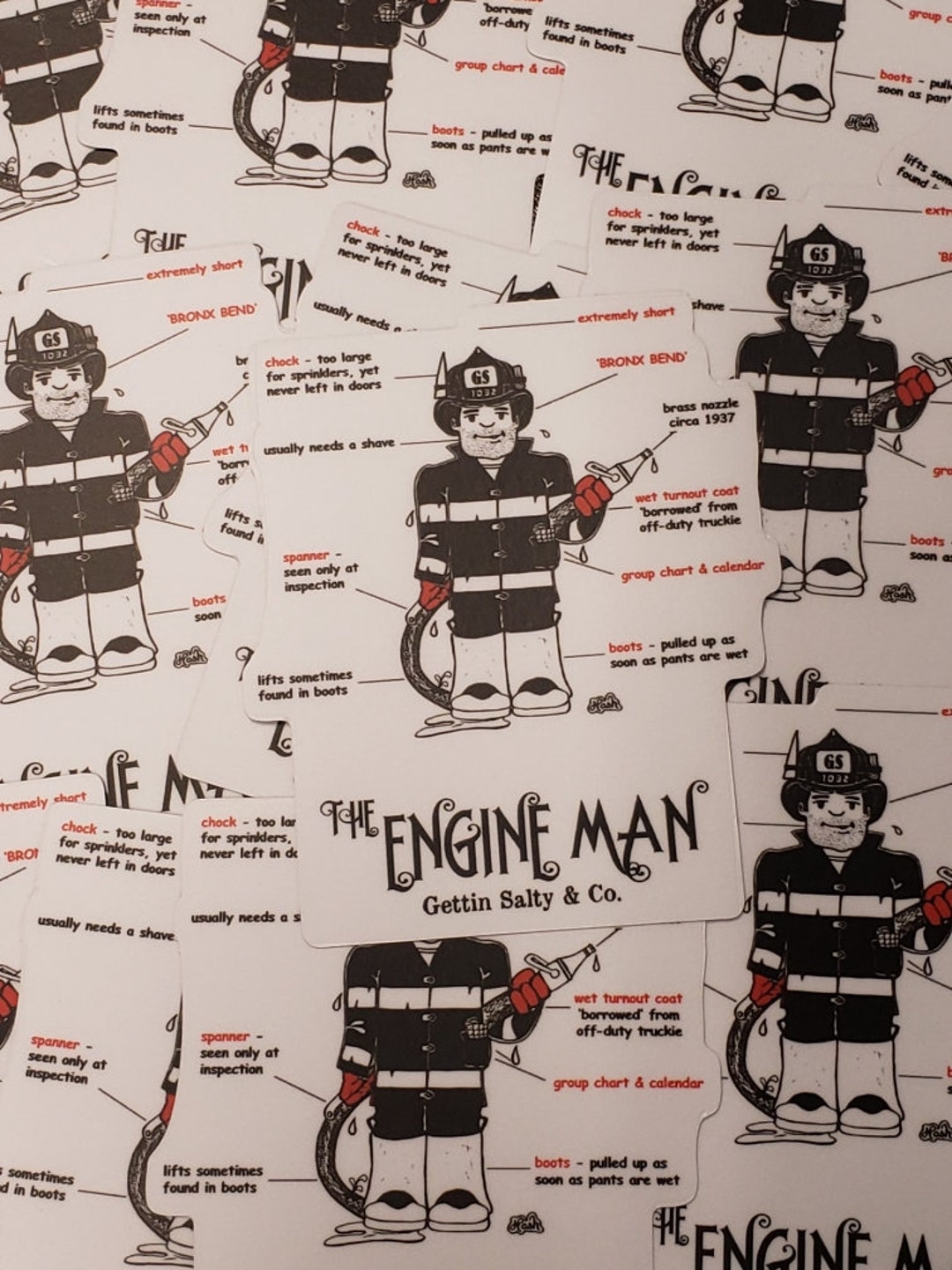 Gettin Salty Engine Decal - Engine Firefighter Helmet Stickers ...