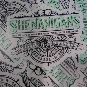 Shenanigans Firefighter Stickers - Firefighter Helmet Stickers - Firefighter stickers - Laptop Stickers - Firefighter Decal