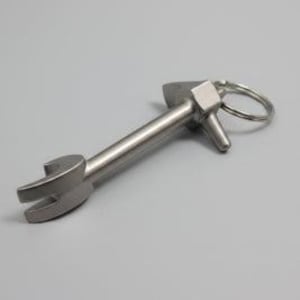 Chrome Halligan Bottle Opener Key Chain | Firefighter Bottle Opener