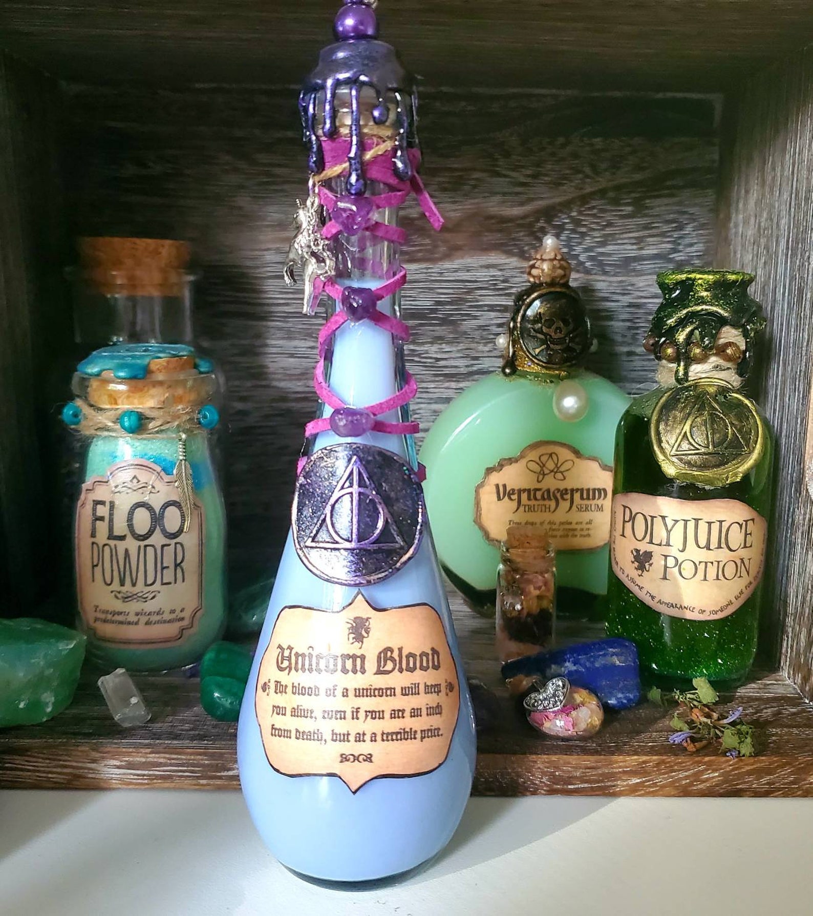 Harry Potter UNICORN BLOOD Potion Bottle inspired party | Etsy