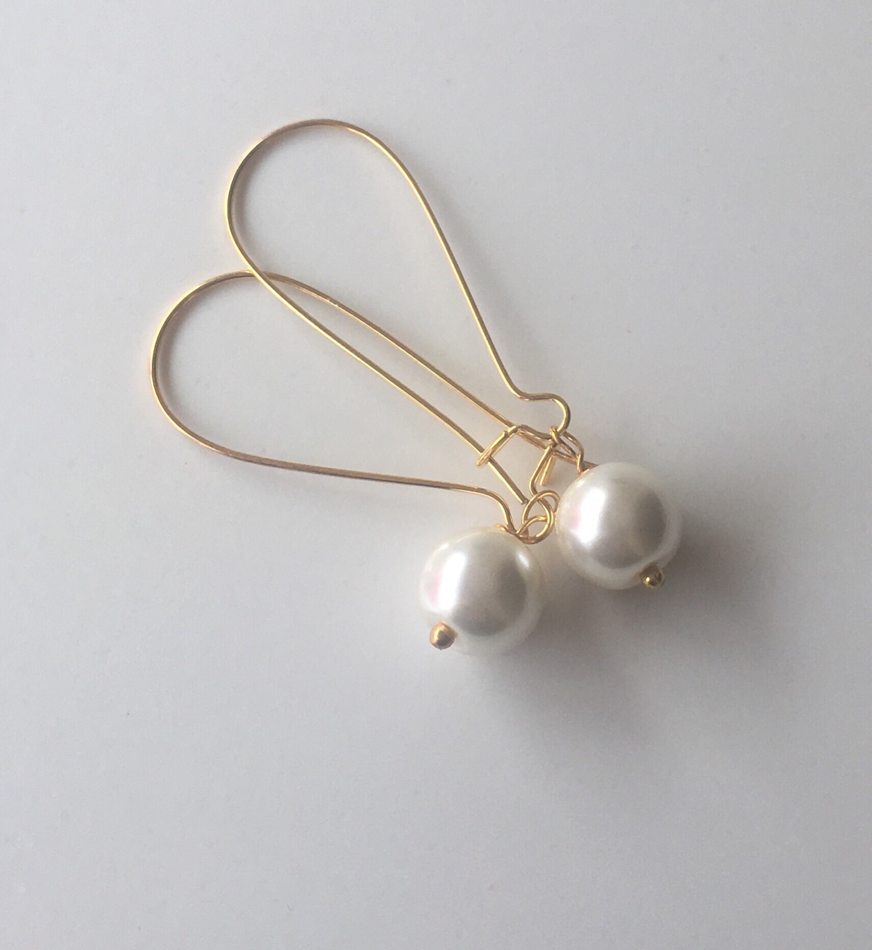 Ivory Pearl Necklace and Earring Set /gold Plated - Etsy