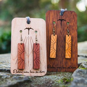 Shine on! Wooden earrings