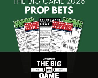 Prop Bets 2026 Super FUN GAME / The Big Game 60 Predictions