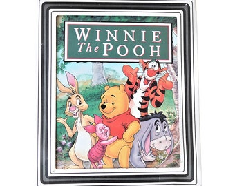 Vintage Winnie The Pooh Carnival Mirror W/ Cardboard Hangable Frame
