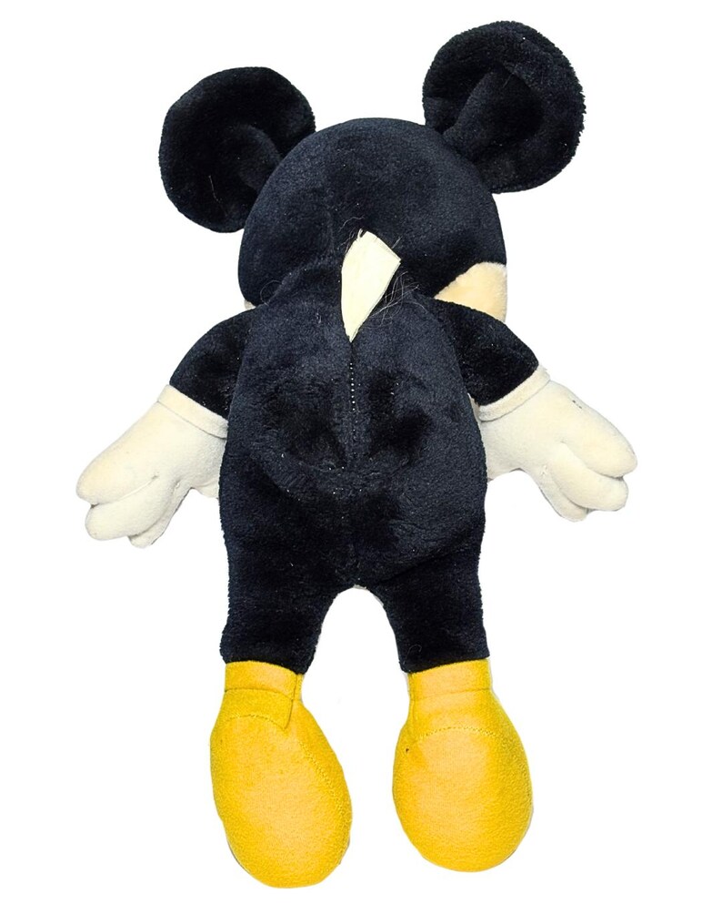 Vintage 1980s Disney Playskool Softies Mickey Mouse With Plush Nose And Plastic Eyes No Red Pants Stuffed Animal Toy image 3