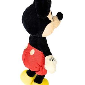 Vintage 1980s Disneyland Soft Mickey Mouse With Plush Nose Plastic Eyes And Red Pants Stuffed Animal Toy- No Tag image 4