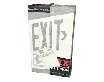 Señal de salida termoplástica LED Pex de emergencia PrescoLite, nueva en caja