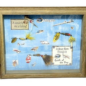 Vintage Fishing Lures Shadow Box - Etsy