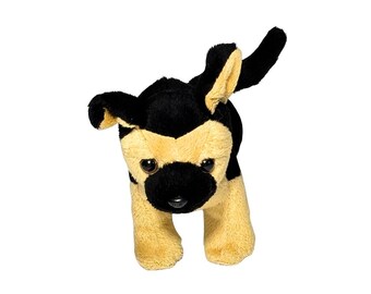 手作りのジャーマンシェパードの子犬人形：リアルな可動式ぬいぐるみ