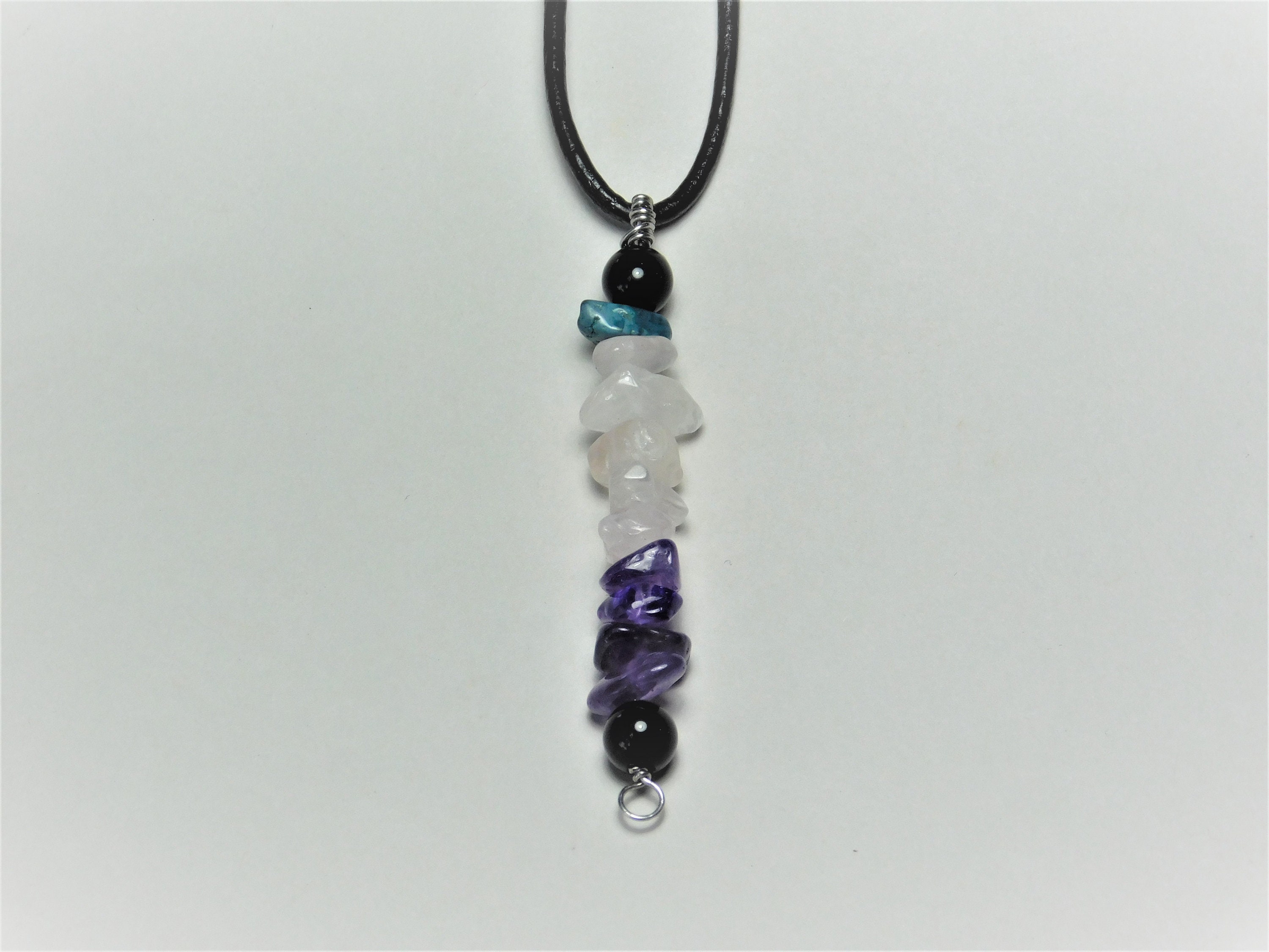 Handmade Wire Wrapped Sobriety Support Multi Gemstone Crystal Chip