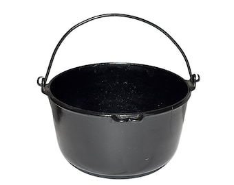 Calderone in ghisa con coperchio, simbolo del pentagramma 4 1/2