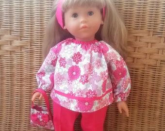 Miss Corolle, vêtements/Ensemble/Tenue poupée 45 cm, faite main.