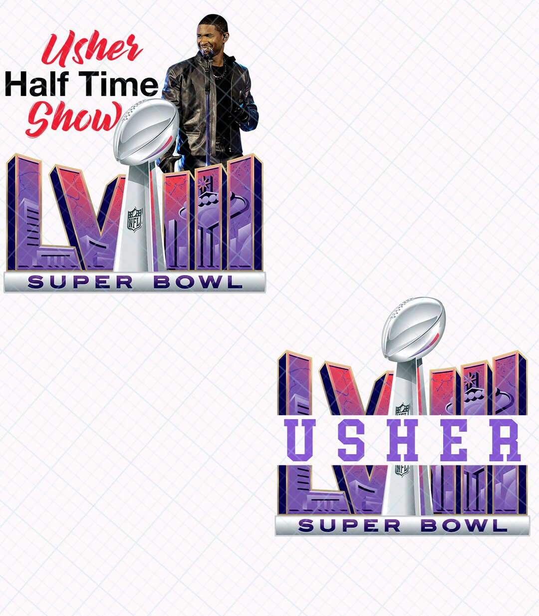 Usher 2000S Artist Super Bowl 2024 Png, Usher Halftime Show Png, Usher