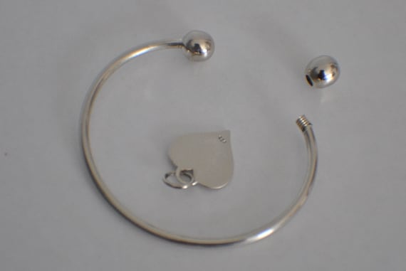 Sterling silver cuff bangles with open applicatio… - image 7