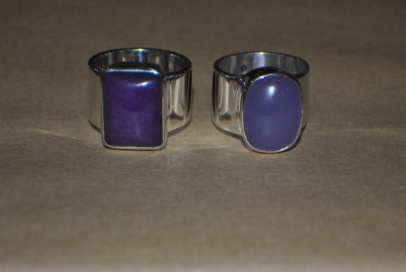 Janice Girardi sterling silver ring, Lavender Jad… - image 10