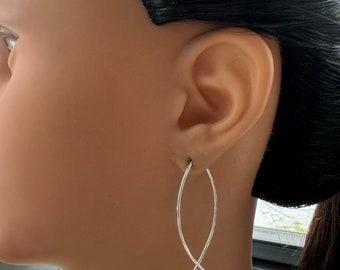 Pendientes minimalistas con forma de pez, pendientes de Jesús, oro, plata de ley.