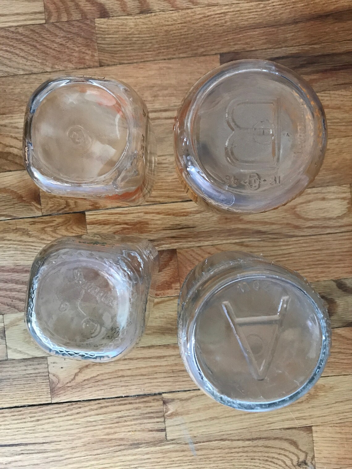 Vintage quart milk jugs 4 milk containers glass milk jugs Etsy