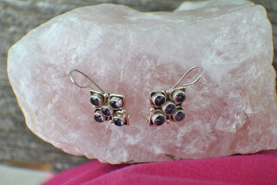 Vintage Amethyst earrings, February Birthstone ea… - image 3