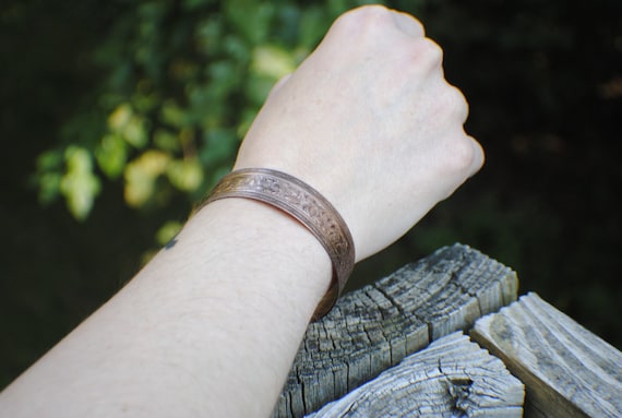 Solid copper bangle - image 1