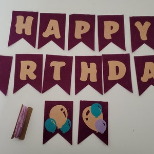Happy Birthday Banner Kit - Flags and String included