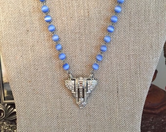 Vintage Rosary Chain and Rhinestone Neclace