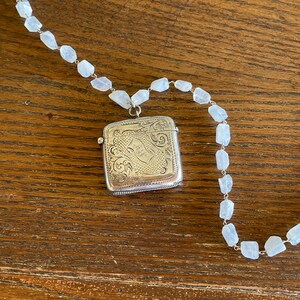 Antique Sterling Vesta Case Necklace