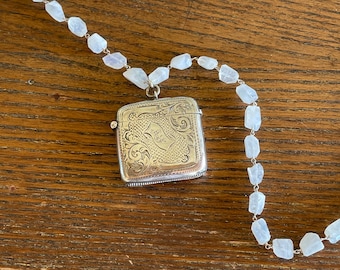 Antique Sterling Vesta Case Necklace