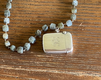 Antique Sterling Vesta Case Necklace