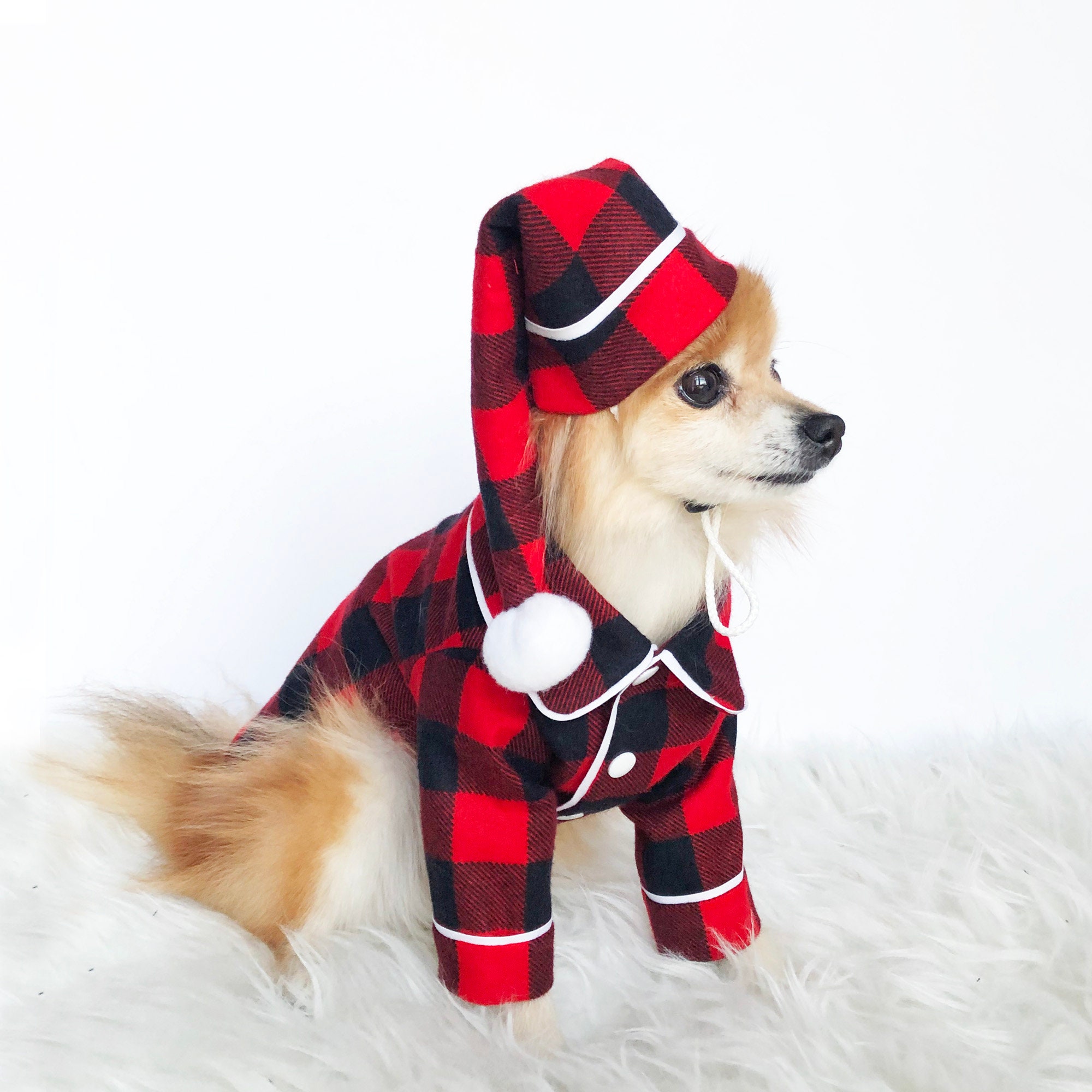 Dog Buffalo Plaid Pjs Tartan Pajamas Puppy Shirts Puppy Pjs