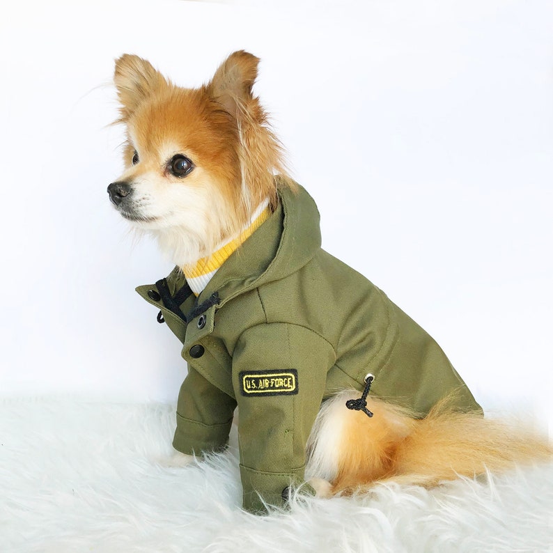 Dog Military Jackets Army Coats Puppy Clothes Pet Hoodies Etsy