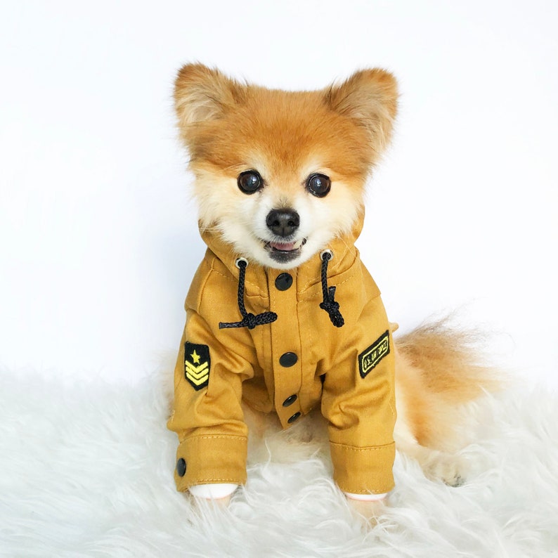 Dog Military Jackets Army Coats Puppy Clothes Pet Hoodies Etsy