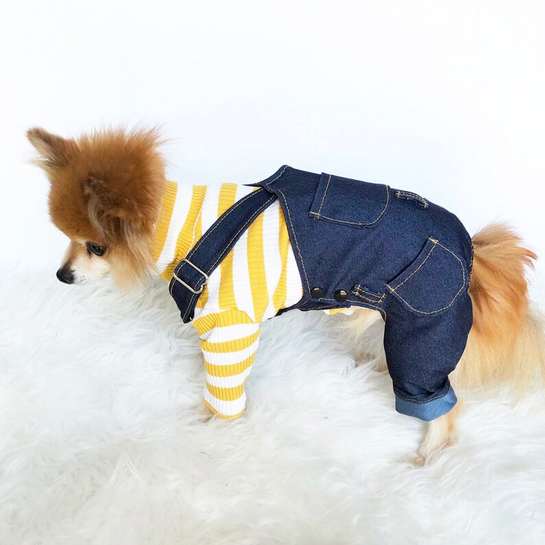Dog Denim Overalls Dog pants dog onesie puppy jumpsuit Etsy