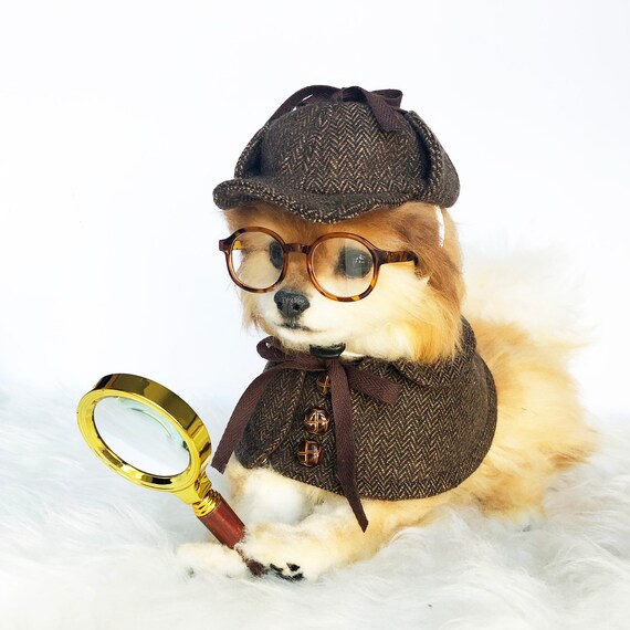 Dogs Sherlock Holmes Hat \u0026 Cape Set 