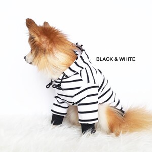 Navy Black Red striped Hoodie, Dog hoodie, Cute Dog clothes, Pet clothes, Fashion for dogs puppies, puppy tshirt, pup pullover, tops for dog image 8