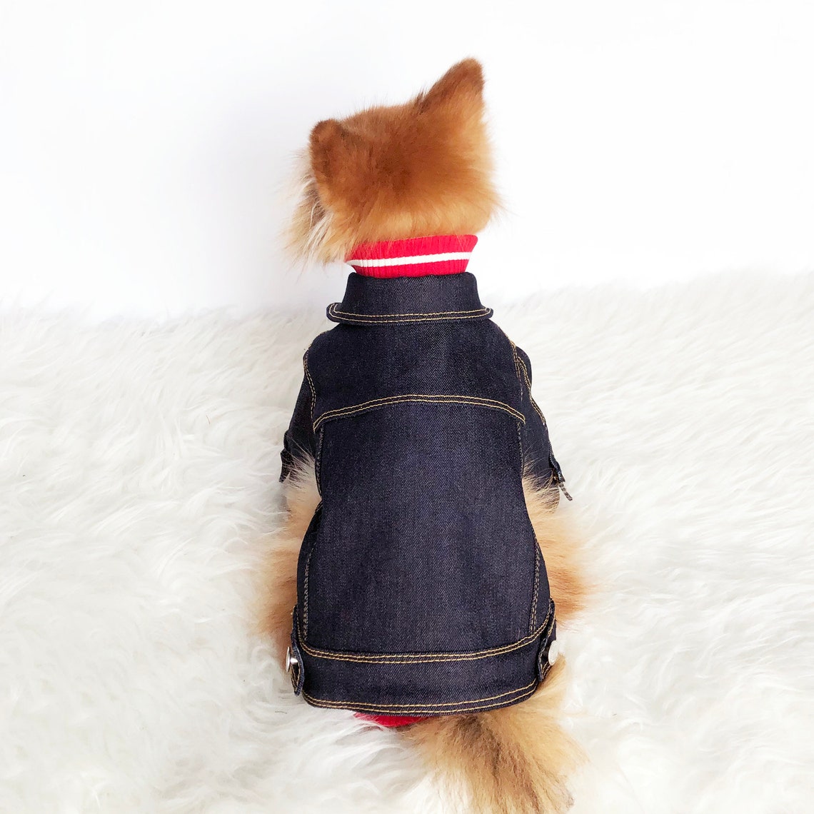 Dog Denim Jacket jean coats puppy clothes pet hoodies Etsy