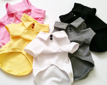 XS~4XL, HANDMADE Dog Black tshirt, dog sweater, dog PK shirt, dog formal clothes, dog clothes, dog wedding tuxedo, puppy clothes, dog hoodie
