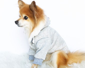 Faux Fur lined Hoodie Jackets, Dog hoodie, Dog clothes, Pet clothes, Fashion for dogs and puppies, puppy tshirt, pup pullover, tops for dogs