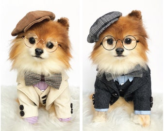 Dog Fall Winter Vest, Suit Jacket, formal dog tuxedo, Pet formal clothes, wedding outfit puppies, puppy tshirt, pup ringbearer, dogs hoodies