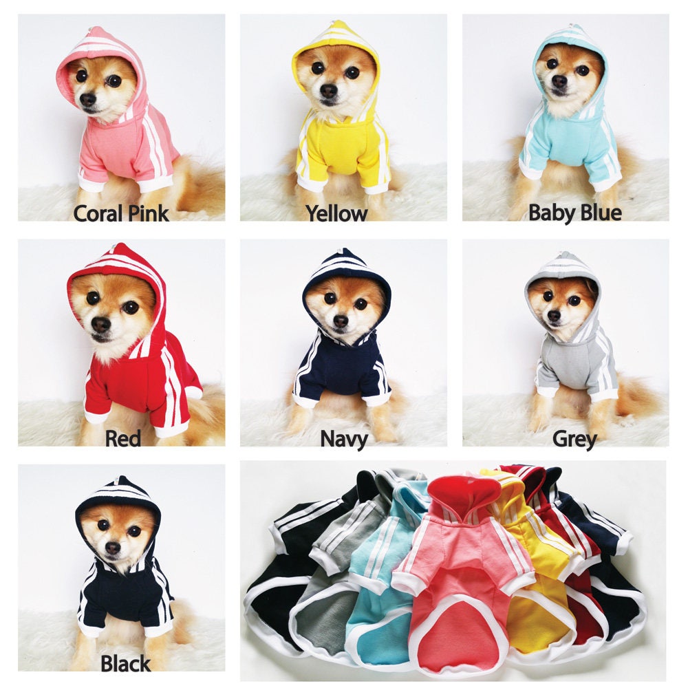 Double stripe dog hoodies