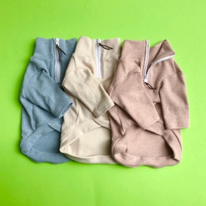 Suéter con media cremallera para perros, jersey de cuello alto para perros, jerseys para mascotas, ropa para perros pequeños, sudadera con capucha para cachorros, sudaderas con capucha para perros, suéteres con cremallera para cachorros, camisetas para perros