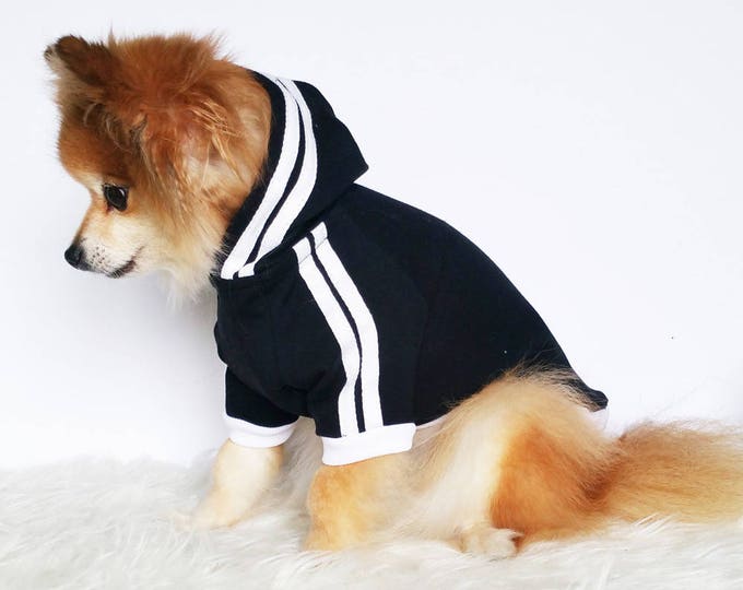 Double stripe dog hoodies