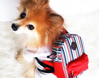 Dog backpack, dogs harness vest, puppy clothes, small dog accessories, dog jacket, puppy toys, puppy collar, dogs body leash, dog leash hook