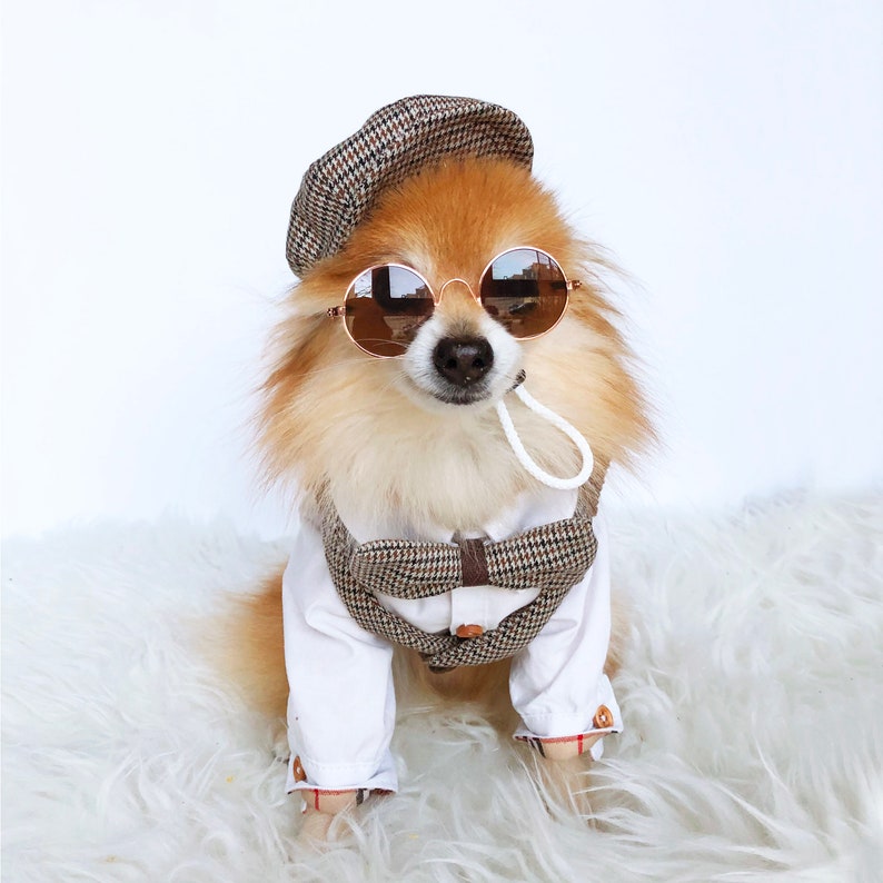Dog Plaid Shirts puppy dress shirt ring bearer dog hoodie tuxedo for dogs dog wedding suit formal dog clothes dog button down shirts