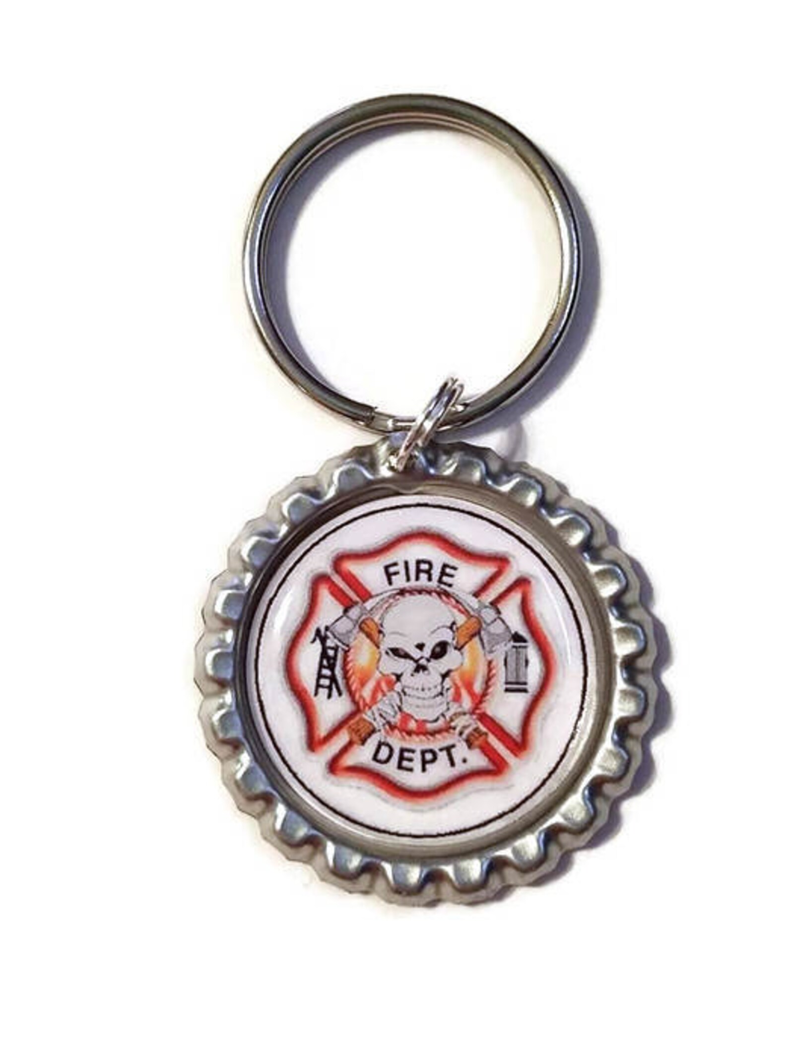 Firefighter Keychain 5 Designs to Choose From Fireman Key Etsy