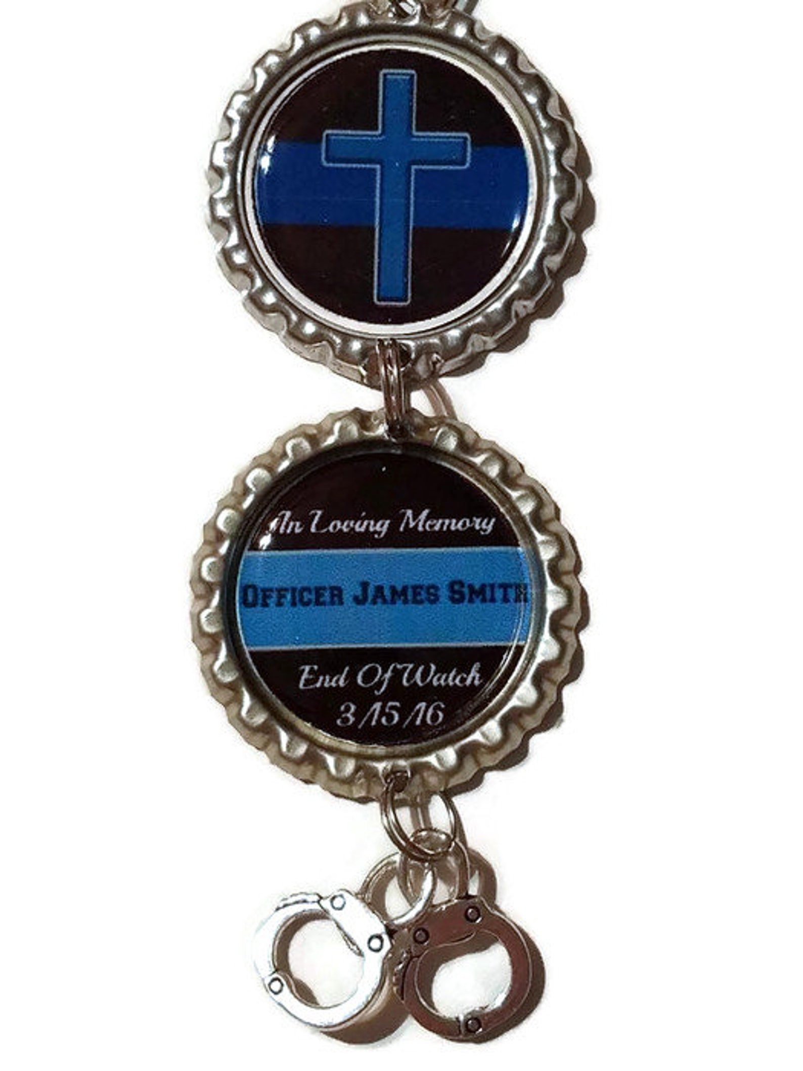 Personalized end of watch police officer memorial ornament etsy