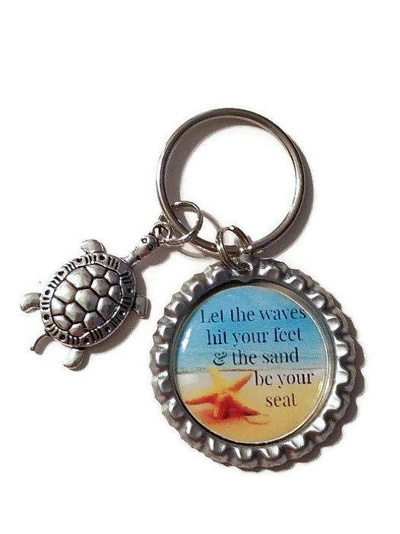 Let the Waves Hit Your Feet & the Sand Be Your Seat Keychain | Etsy