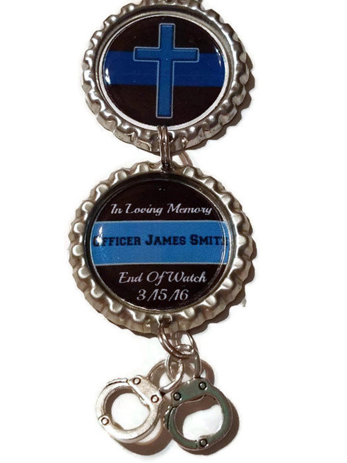 Personalized end of watch police officer memorial ornament etsy